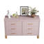 Commode double avec poignées en métal et pieds en bois massif-129230524