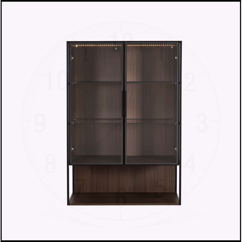 Modern Minimalist Lighted Display Cabinet for Various Rooms, Enhancing Décor