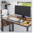 Brown Computer Desk with Power Outlet & Storage