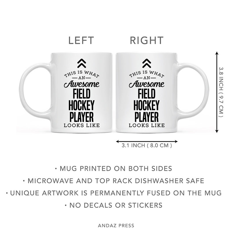 Tasse à thé en céramique, This Is What Awesome, Apparence de joueur de hockey sur gazon