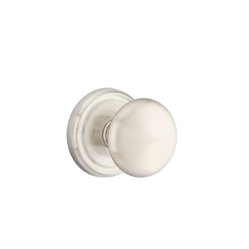 Privacy (Bed & Bath) Providence Knob with Regular Rose, Satin Nickel