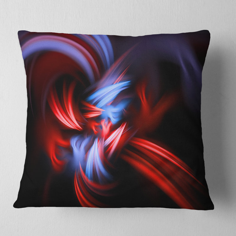 Coussin décoratif à rayures à connexion fractale, 16 po x 1 po, Coussin décoratif