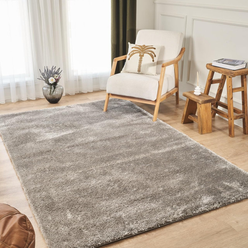 Ruglenza Shaggy Runner Rug - Soft Fluffy Long Hallway Carpet, Non Slip, Easy to Clean, Cozy Stylish Modern Rug, Dark Grey