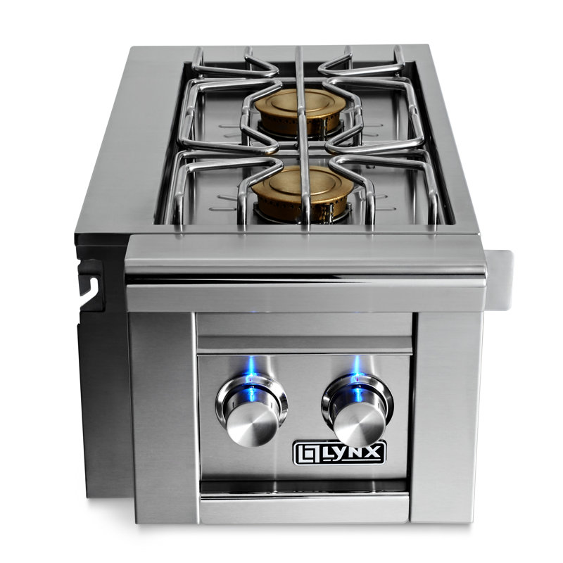 15.25'' Stainless Steel Drop-In Side Burner, Liquid Propane