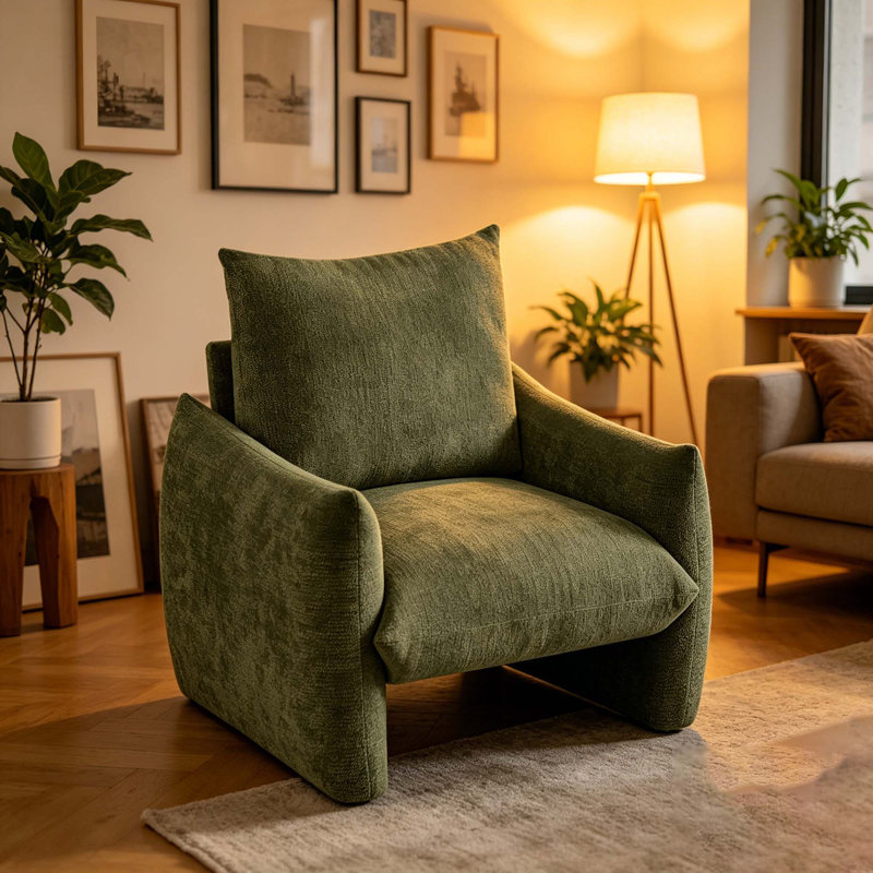 Fauteuil d'appoint en chenille, Green