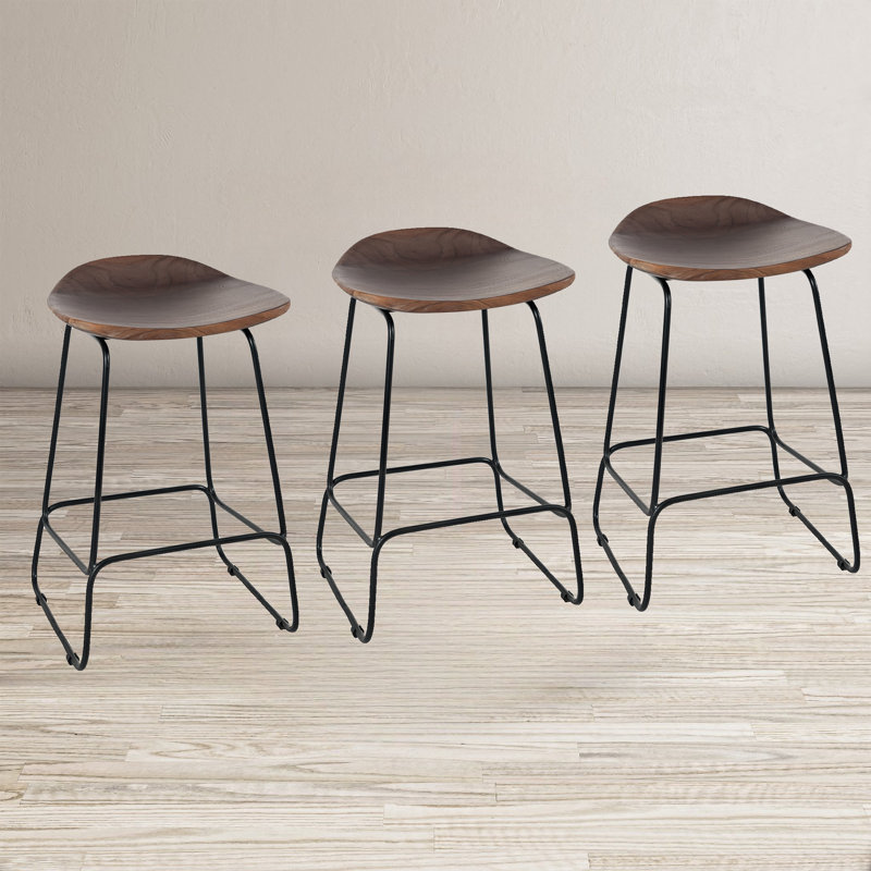 Gordonsville Counter Stool with Metal Frame, Slate