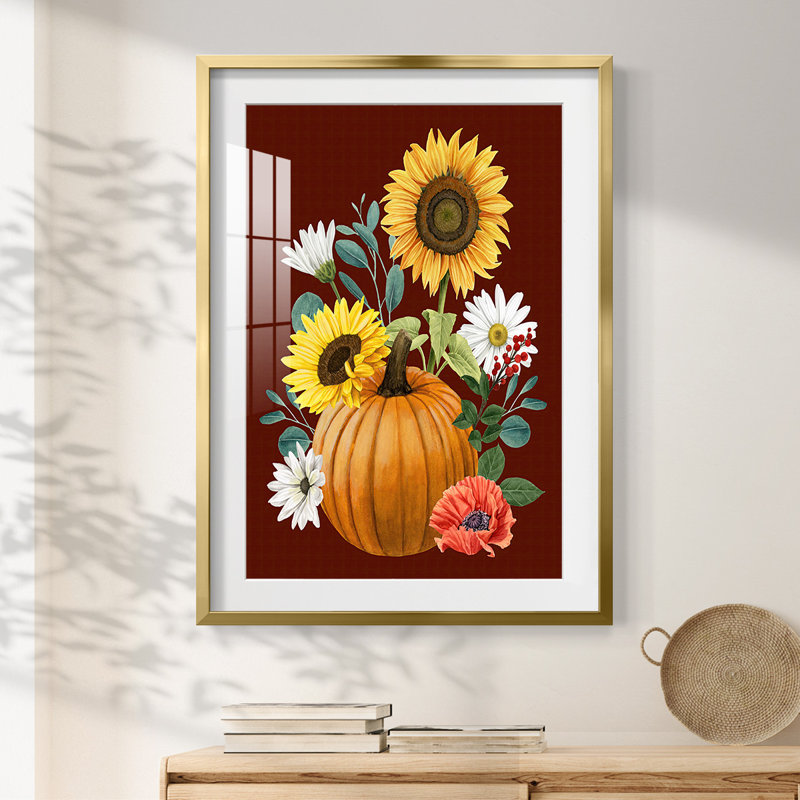 «Beautiful Fall I», reproduction encadrée, H 25,5 po x l 17,5 po, Doré