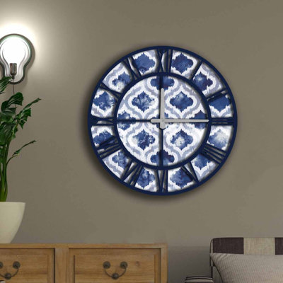 Stylish Decorative Wall Clock, 19.7 in Diameter, 100% MDF with 0.2 in Thickness | Requires 1 AA Battery (Not Included) | Perfect for Home Decor, Modern Aesthetic, and Timeless Elegance
