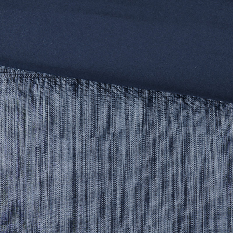Édredon bleu marine 7 pièces avec coussins en seersucker avec literie, Édredon de très grande taille et 6 pièces suppl