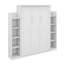 Lit escamotable double avec tablettes et DEL-1637940228