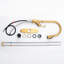 Gold Kitchen Faucet With Pull Out Sprayer Brushed Gold Single Handle 1 Hole High Arc Pull Out Kitchen Sink Faucets