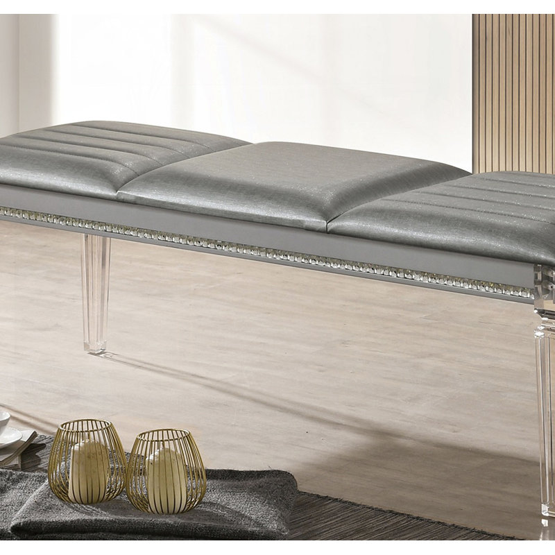 Banc antique classique argenté 1pc