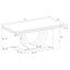 Ensemble de table de salle à manger rectangulaire 5 pièces blanc crème et chrome-121307162-121307169