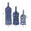 Ceramic Decorative Blue Vase with Varying Patterns Set