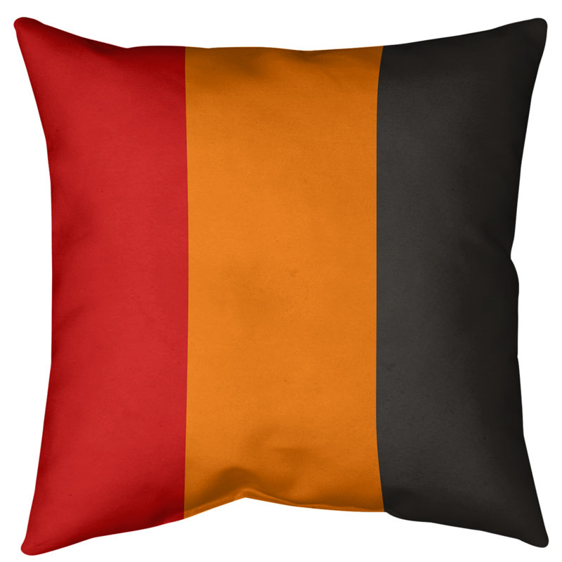  Coussin Euro, Bourre en polyester, Orange, Simili suède