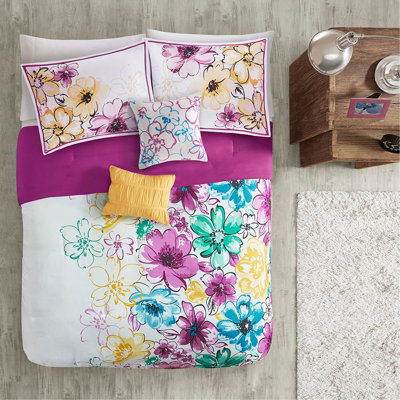 Ensemble d'édredon floral