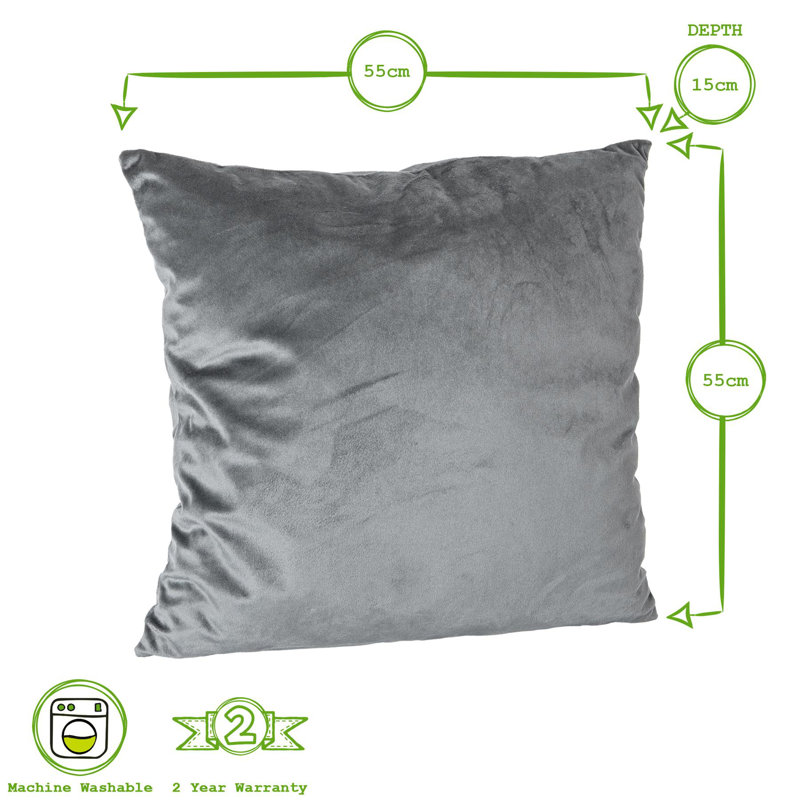 Square Scatter Cushion with Filling, Cream