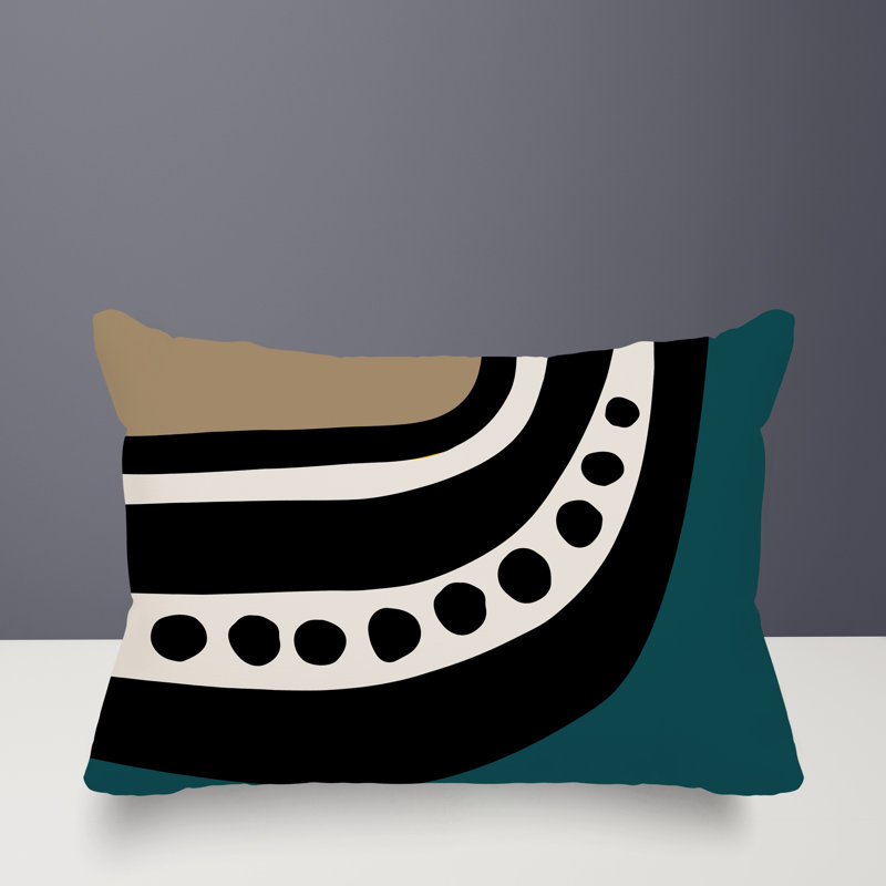 Coussin lombaire réversible intérieur / extérieur Sofi Minimalist, H 14 po x l 20 po, Émeraude