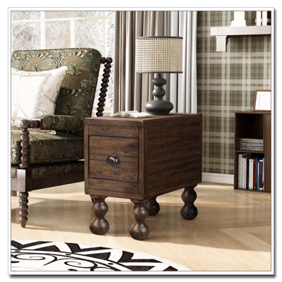 Rectangle 23.6 inch Narrow Side Table with Drawer