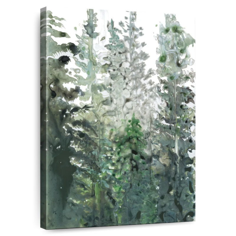 Harnek Green Forest Abstract, 45" H x 30" W