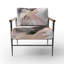 Fauteuil d'appoint rembourré rose et noir texturé Splash Marble I-616908310