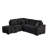 L-Shaped Sleeper Sofa with Storage Ottoman, 2-in-1 for Small Spaces-346176407
