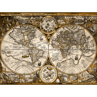 CLASSIC WORLD Puzzle World Map Continents 48 el.