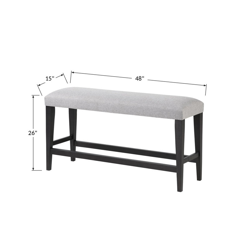 Emmalena Polyester Blend Upholstered Bench
