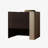 Mid-Century Modern Nightstand Wood and Leather Bedside Table, Minimalist Bedroom Side Table with 2-Drawer for Bedroom, Dorm and Living Room