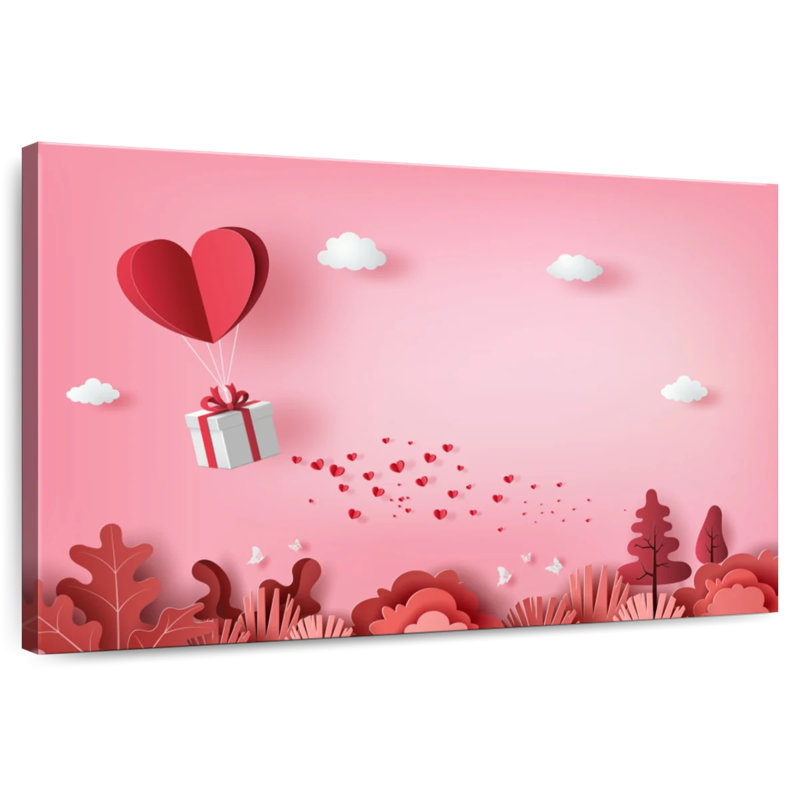 Hardie envoyant l'amour de la Saint-Valentin, H 20 po x l 30 po
