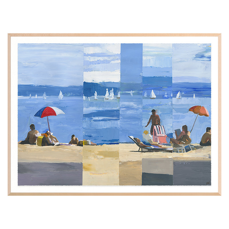 Summer Daze 1 Print by PC Ngo, Maple Framed, 27" H x 35" W