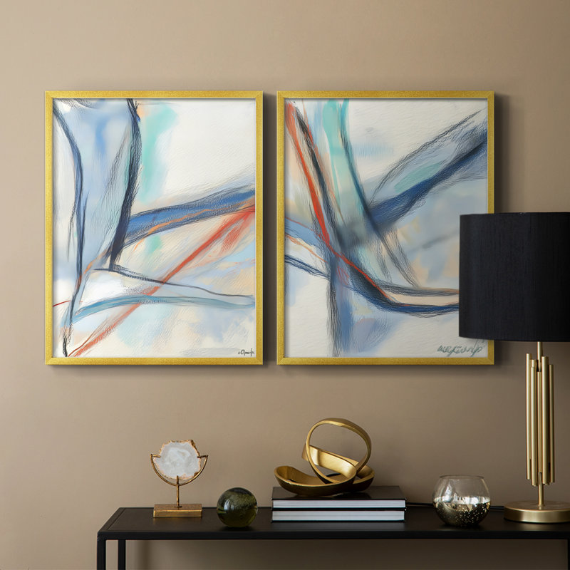 Série ABSTRACT DCCXIX - Reproduction encadrée de qualité supérieure - prête à être accrochée - aucun clou requis - aucun clou requis