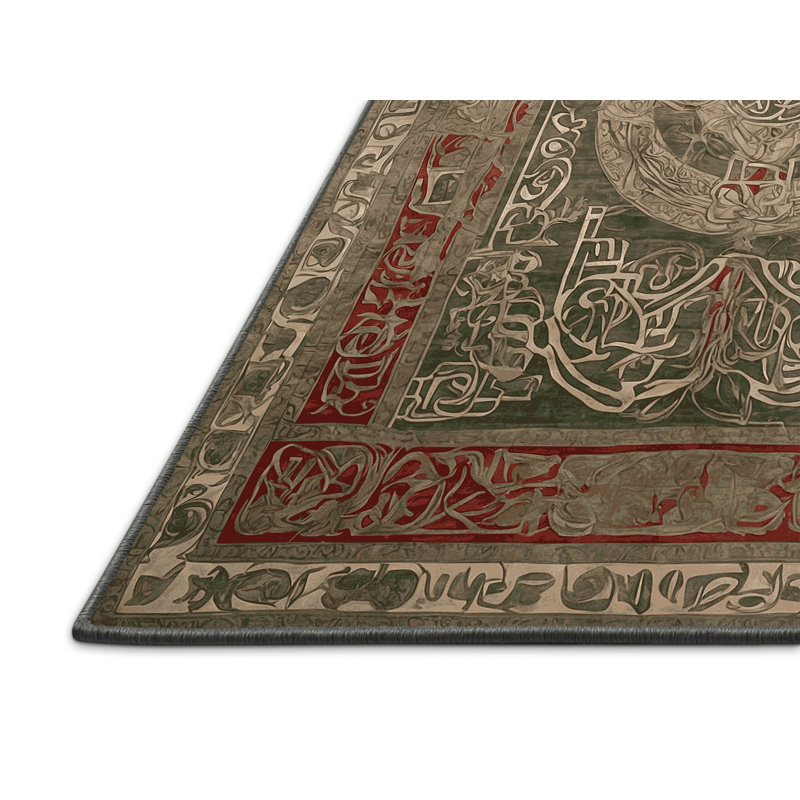 Tapis brun soyeux et moelleux, Rectangle 6 pi x 9 pi