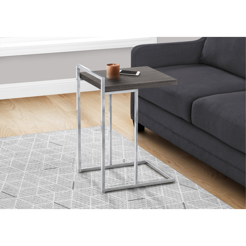 End Table, Accent Table, Contemporary Side Table For Living Room, Indoor End Table For Living Space, Grey