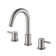 Circular Widespread 2-handle Bathroom Faucet with Drain Assembly