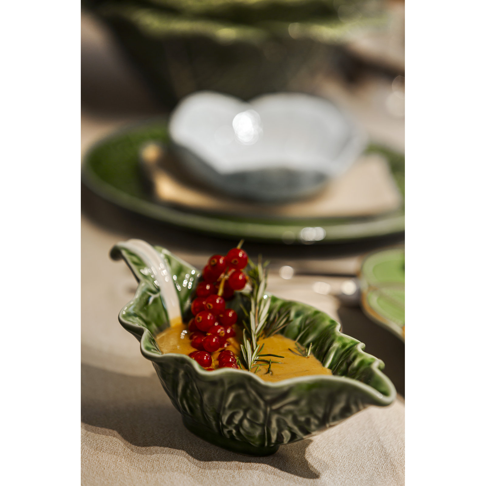 Cabbage Earthenware Gravy Boat
