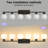 6-Light Black Bathroom Vanity Light – Opal Globe Shades, Damp Rated, Cri 90+, E26 Base, Dual-Mount Dimmable For Bathroom & Makeup Vanity-806460059