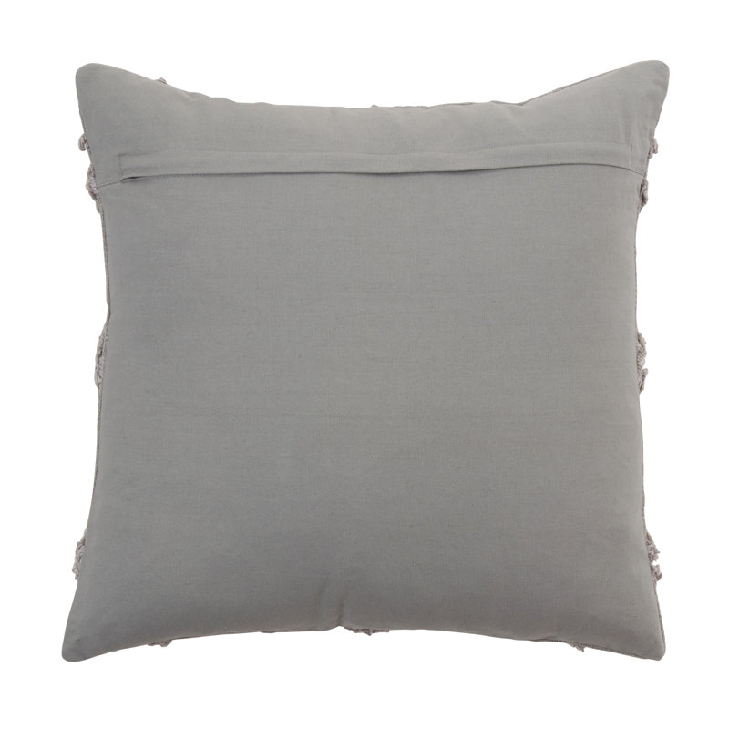 Iero Collection Cotton Throw Pillow, Gray, Polyester/Polyfill