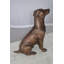 Biyanca Jack Russel dog standing Bronze Statue -  Size: 10"L x 6"W x 14"H.