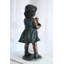 Statue de bronze en bronze tenant un chiot 17 po x 16 po x H 36 po