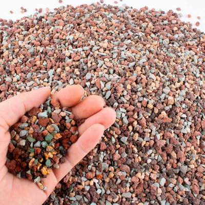 Mélange de pierres de lave de 3 à 6 mm 9 lb pour les plantes