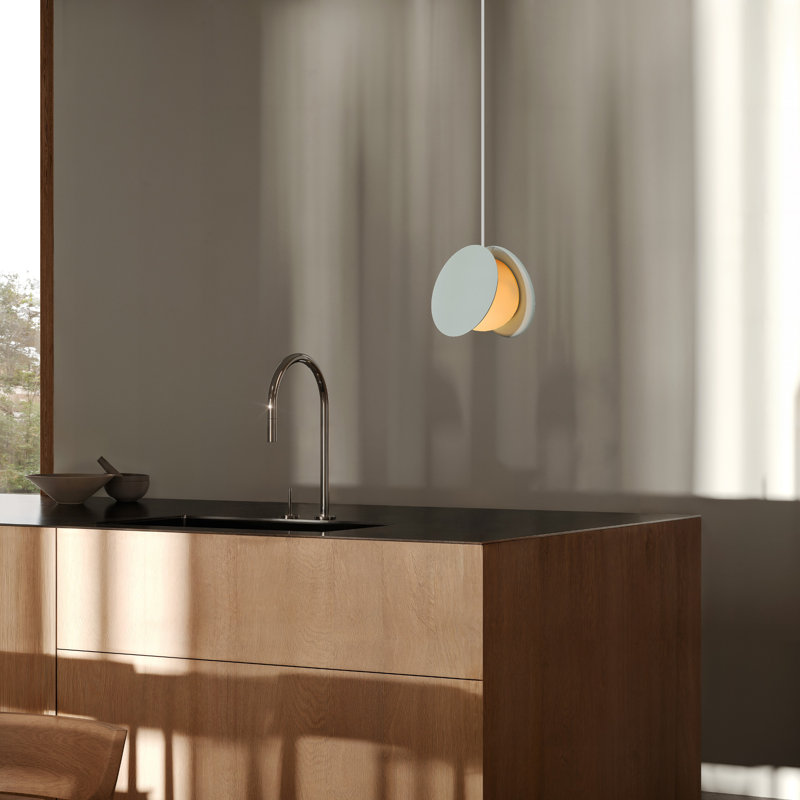 Pendulum Pendant Light, Sedona, White, 14" H x 9.69" W x 8.03" D