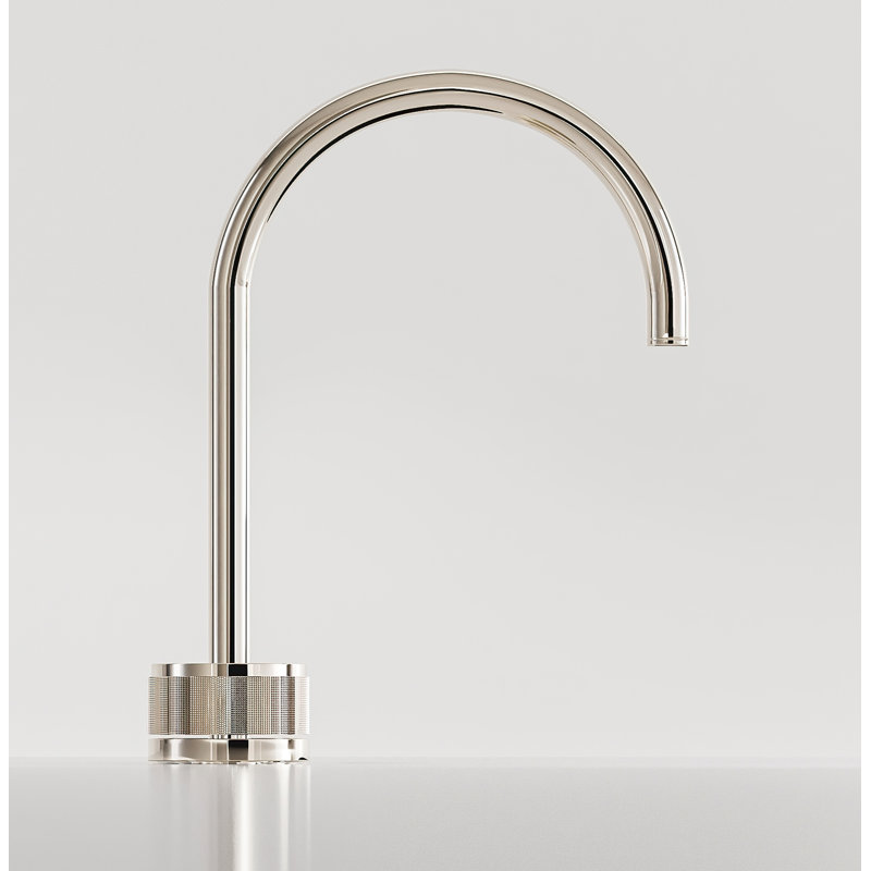 Amahle Widespread Lavatory Faucet with C-Spout, Polished Nickel