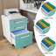 Classeur mobile à 3 tiroirs verrouillables avec roulettes anti-basculement, rangement sous le bureau pour le bureau à domicile, compatible format légal / lettre / A4, aucun assemblage requis
