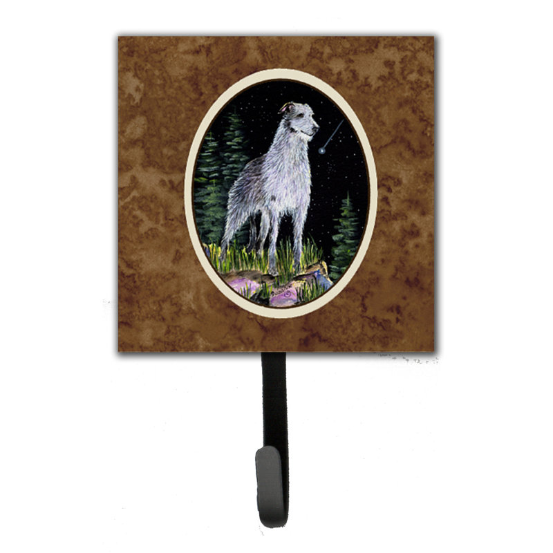 Porte-laisse deerhound et crochet mural starry night écossais