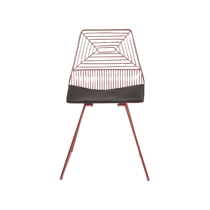 Deray Slat Back Side Chair, Rose Gold, Rose Gold