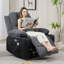 Upholstered Recliner Heated Massage Chair-1124514312-1094427886
