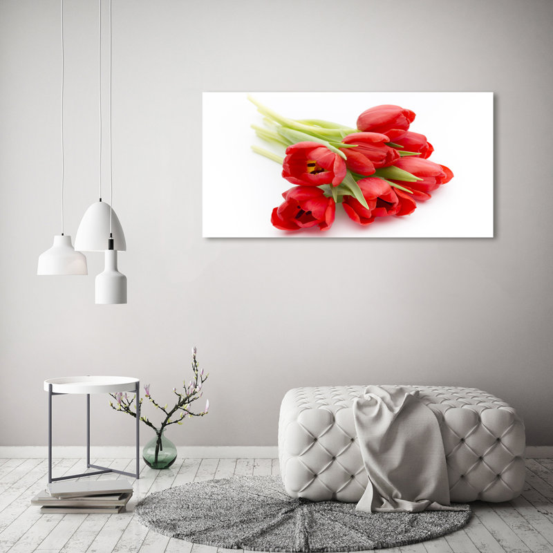 Red Tulips - Wrapped Canvas Print