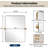 Modern Tilting Bathroom Vanity Wall Mirror | Stainless Steel Pivot Frame-306208178-312209433