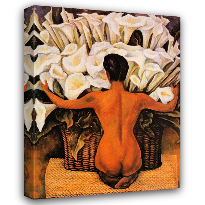 Nude with Calla Lilies, 18" H x 14" W